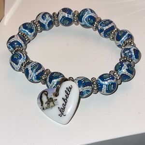 Blue and Silver Beaded Bracelet - Isabelle (personlized)